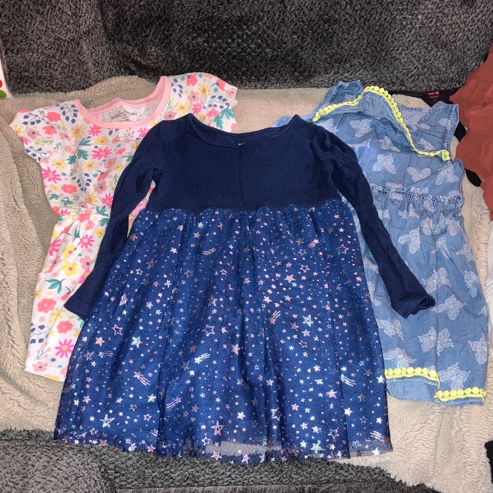 Lot of Girls Dresses, 4T—-Bobbie Brooks, WonderKids, Jumping Beans